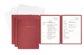 Pagna Bewerbungsmappe SPECIAL rot 3-teilig   3er-SET