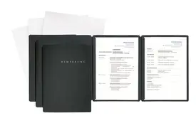 Pagna Bewerbungsmappe SPECIAL schwarz 3-teilig   3er-SET