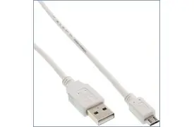 InLine Micro-USB 2.0 A an B Kabel 1 m weiß