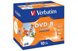 Verbatim DVD-R InkJet 10er Jewelcase