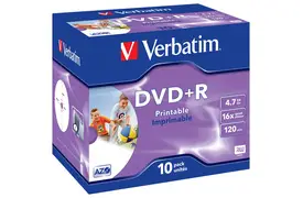 Verbatim DVD+R InkJet 10er Jewelcase